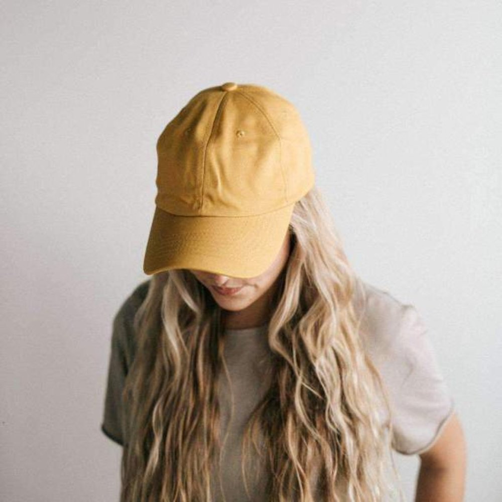 AJM Mustard Yellow Strap Back Ball Cap